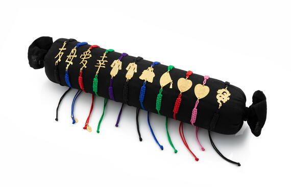 Bracciale Sagola Kimono Rosa - Lebole Maison